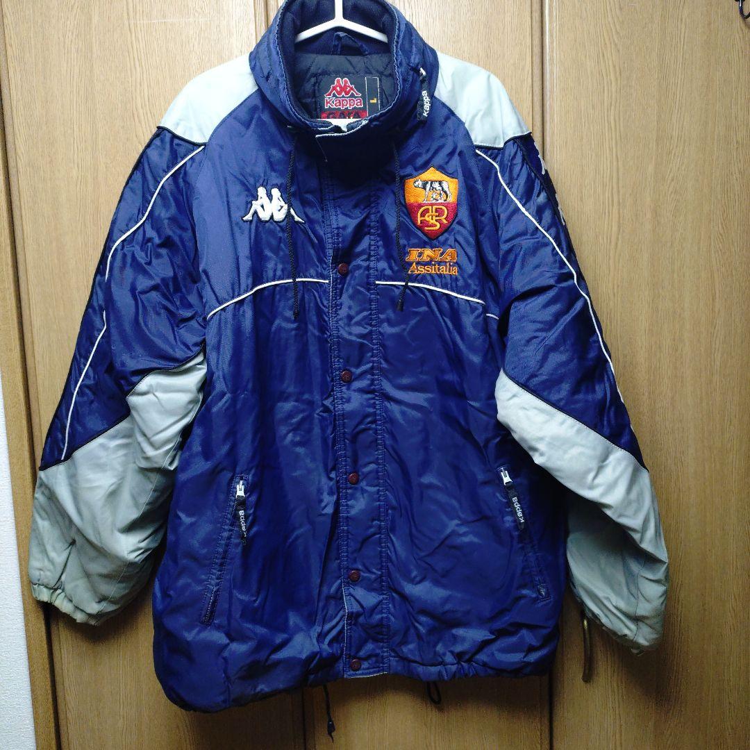 ASローマ ベンチコート 中綿 Kappa ロゴ刺繍★程度良好