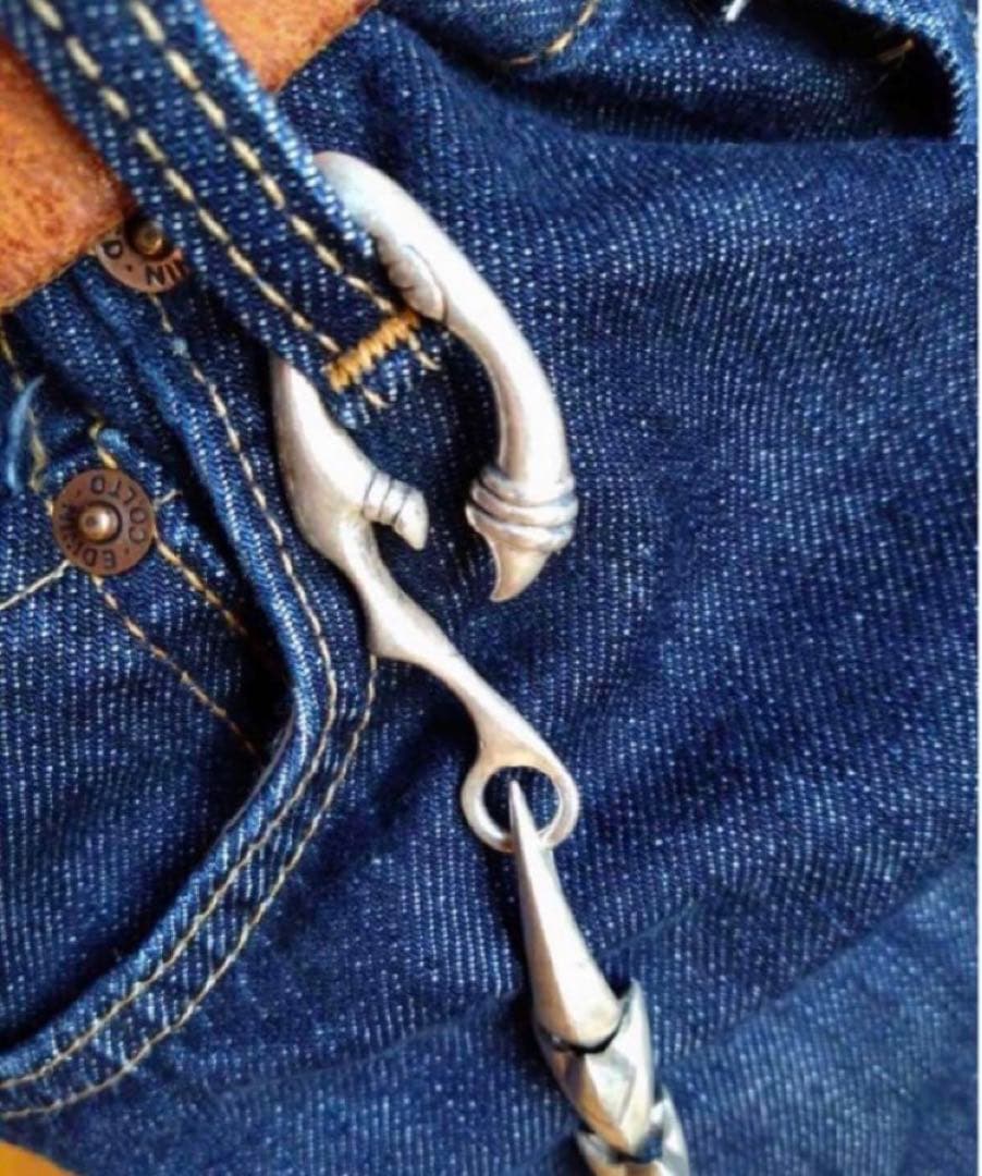 FULL L BOX フルメタルボックス ウォレットチェーン シルバー