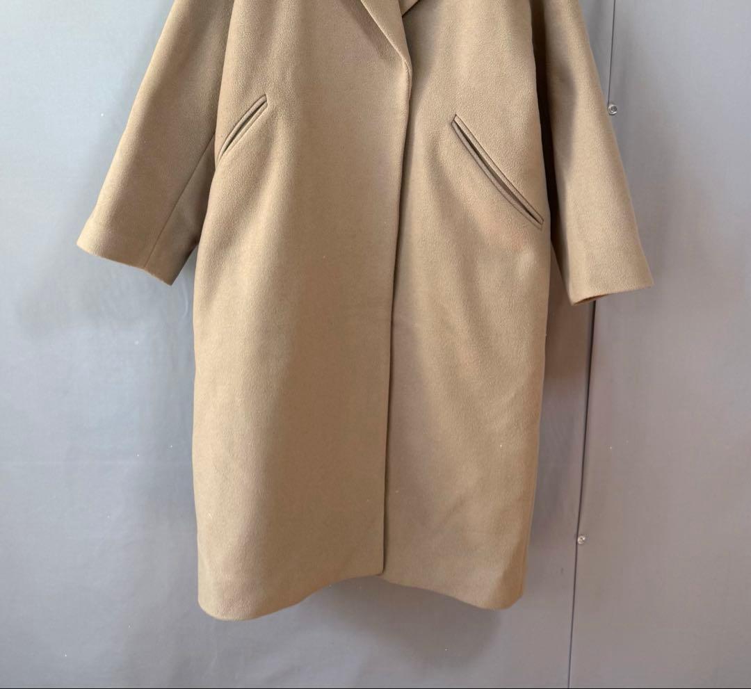 IENAイエナ　イタリア製MANTECOボリュームコート　薄ベージュ　38