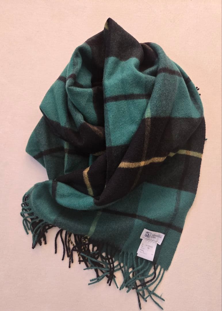 Johnstons of Elgin ブラックウォッチカシミヤ100%ストール