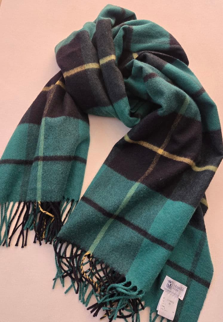 Johnstons of Elgin ブラックウォッチカシミヤ100%ストール