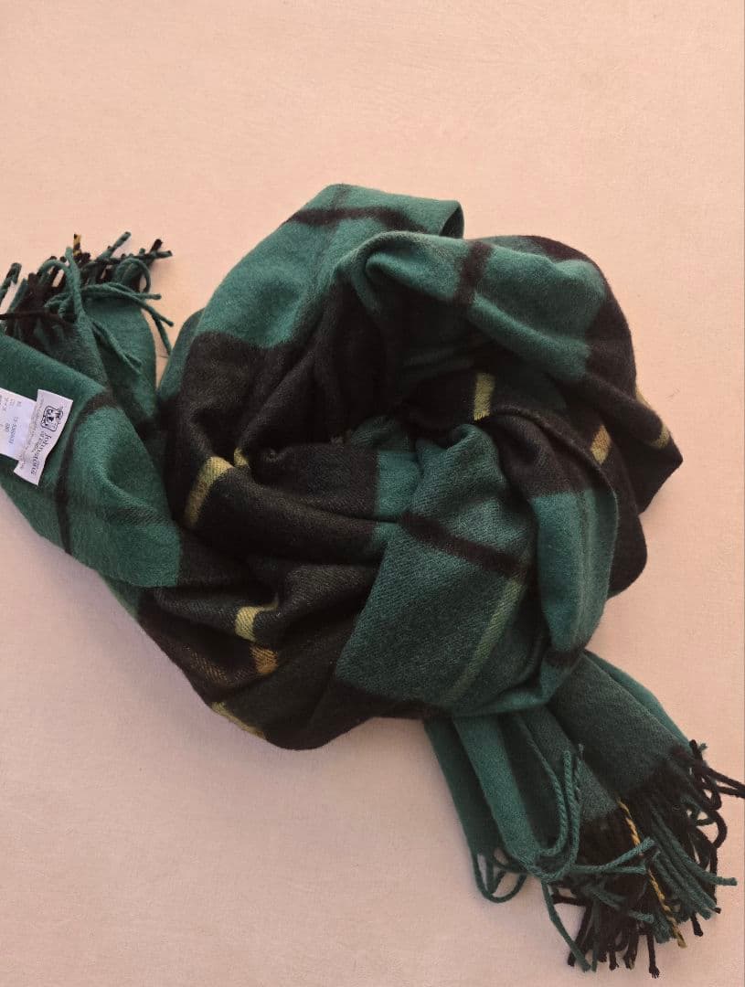 Johnstons of Elgin ブラックウォッチカシミヤ100%ストール