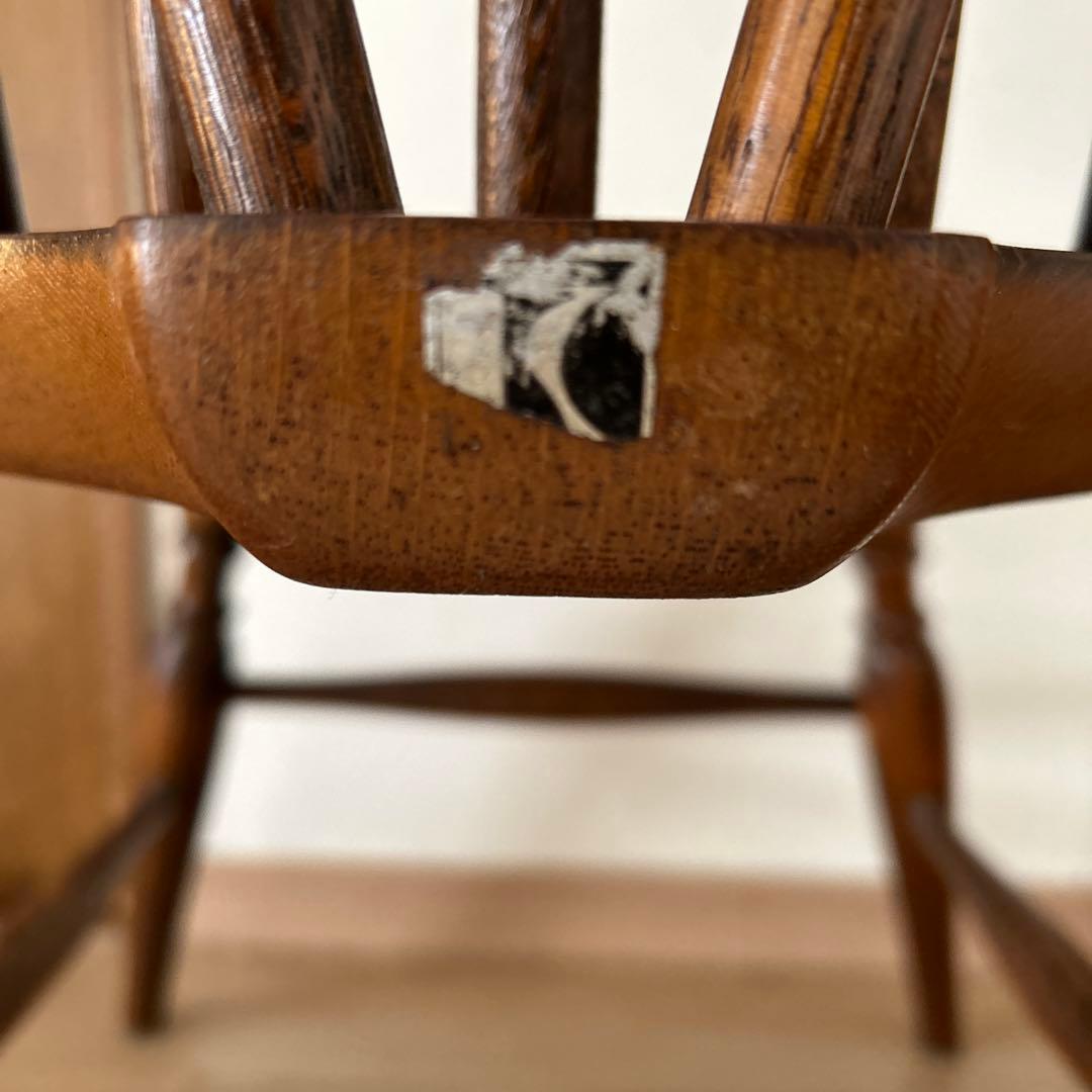 飛騨産業☆ヒダサンギョウ　キツツキマーク☆ウィンザーチェアー 天然木　ブラウン