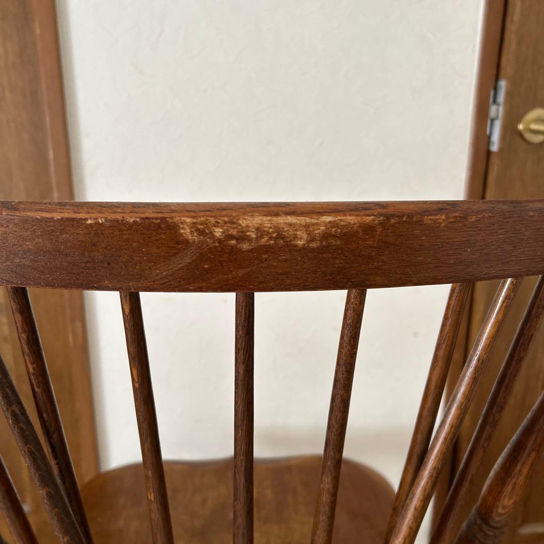 飛騨産業☆ヒダサンギョウ　キツツキマーク☆ウィンザーチェアー 天然木　ブラウン