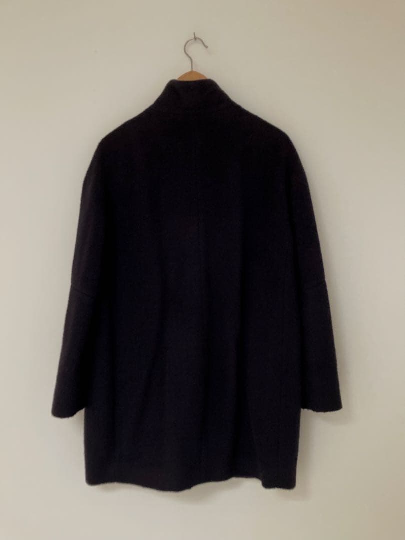 00100さま 専用marimekko コクーンシルエット　ウールコートネイビー