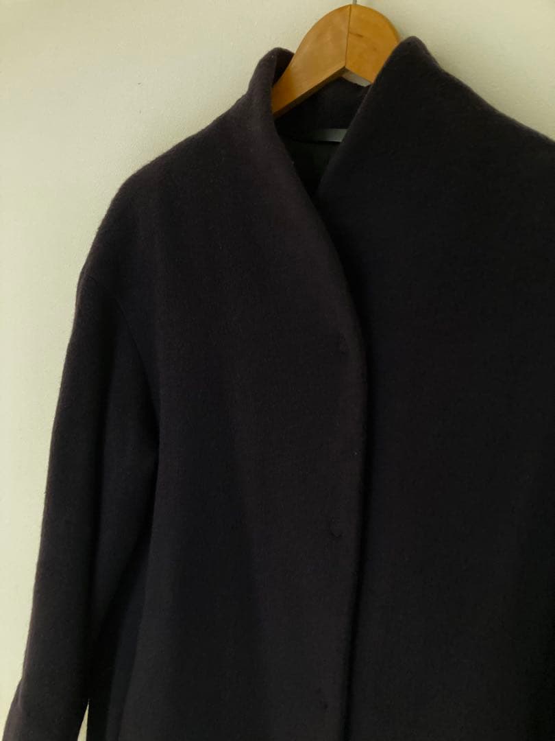 00100さま 専用marimekko コクーンシルエット　ウールコートネイビー