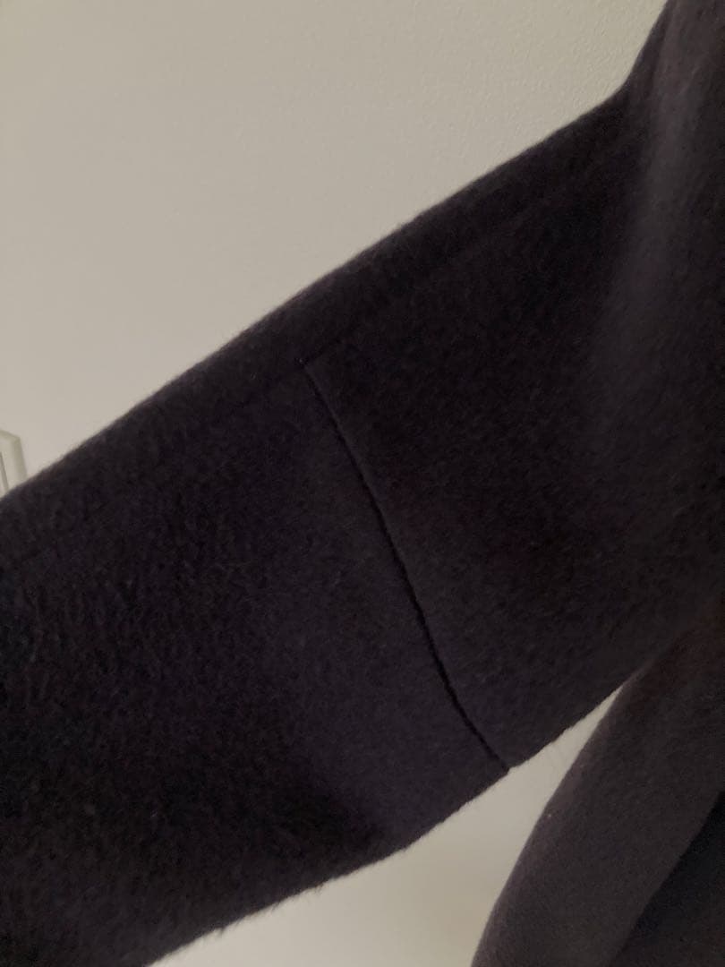 00100さま 専用marimekko コクーンシルエット　ウールコートネイビー