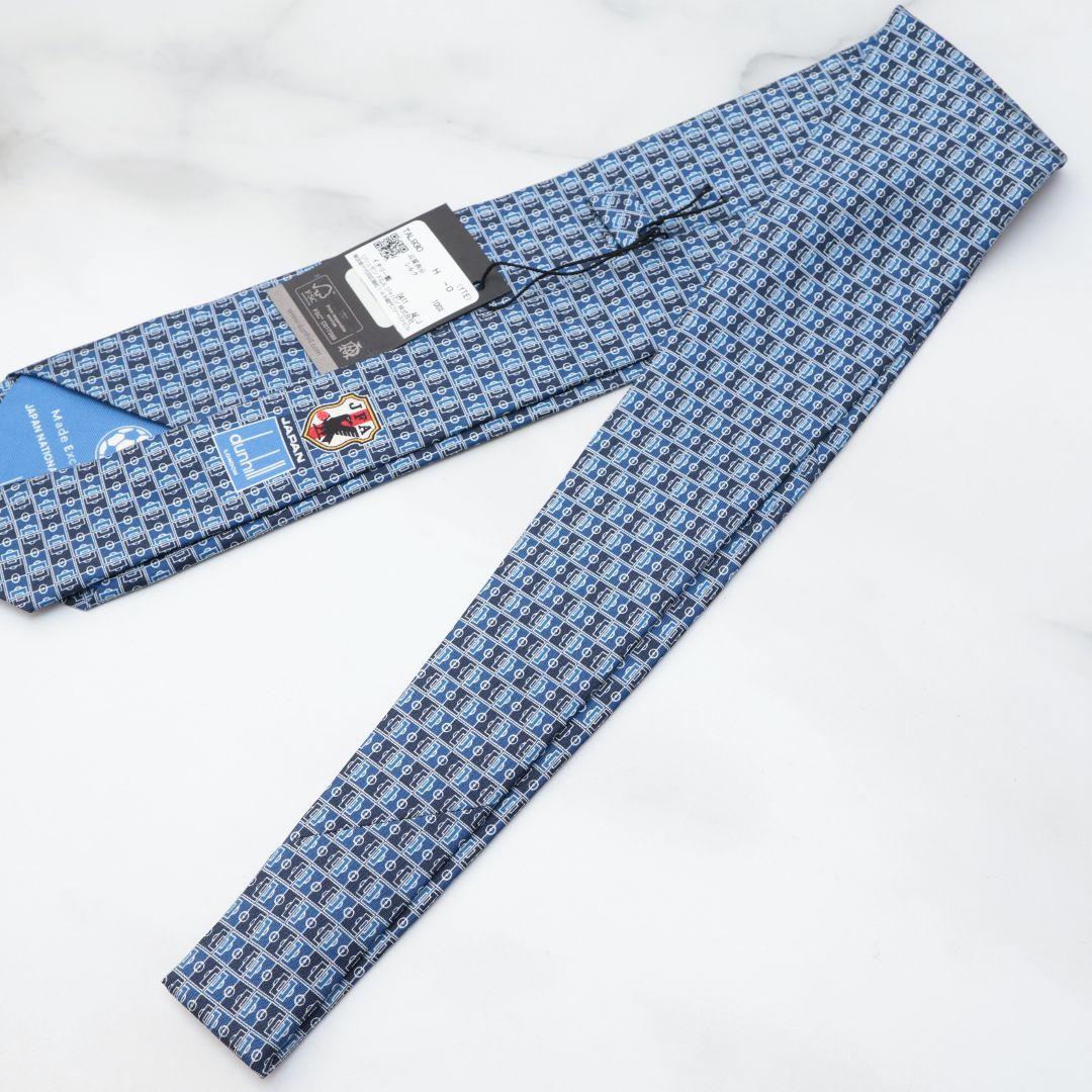 新品未使用　ダンヒル　日本代表　ネクタイ　ネイビー