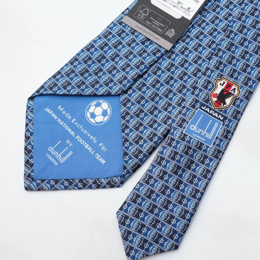 新品未使用　ダンヒル　日本代表　ネクタイ　ネイビー