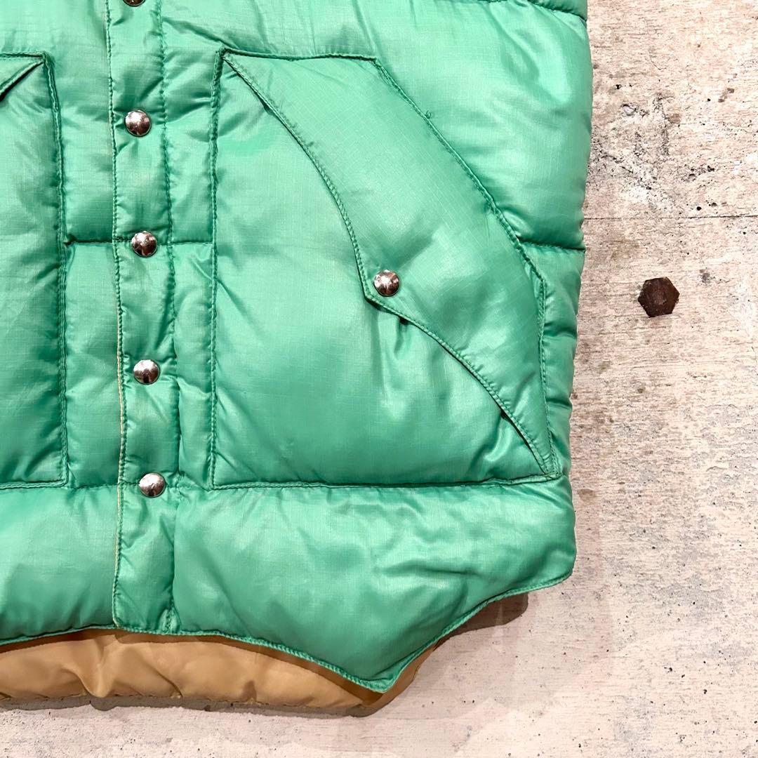 70s POWDERHORN パウダーホーン ダウン ベスト 初期タグ