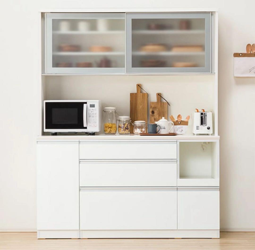 ★ニトリ　カップボード　食器棚　幅150 白