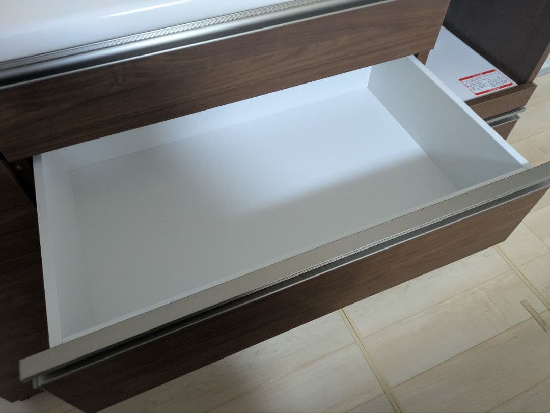 【未使用 新品】大川家具 ダークブラウン キッチンカウンター