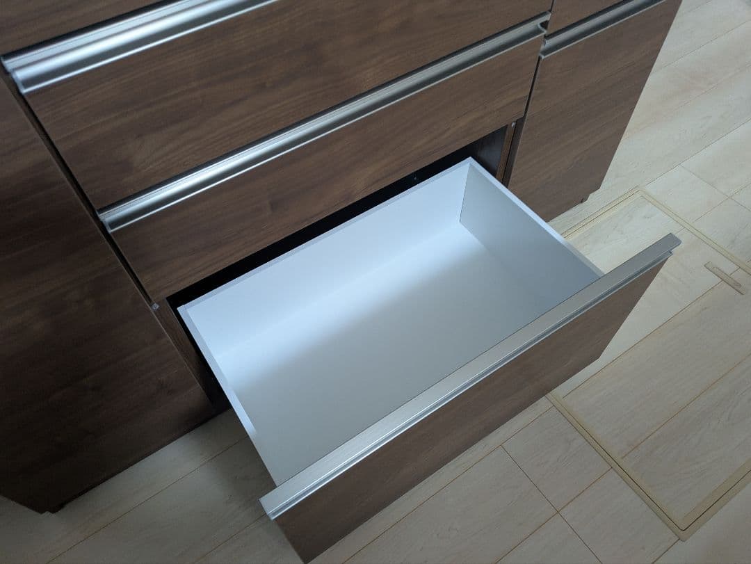 【未使用 新品】大川家具 ダークブラウン キッチンカウンター