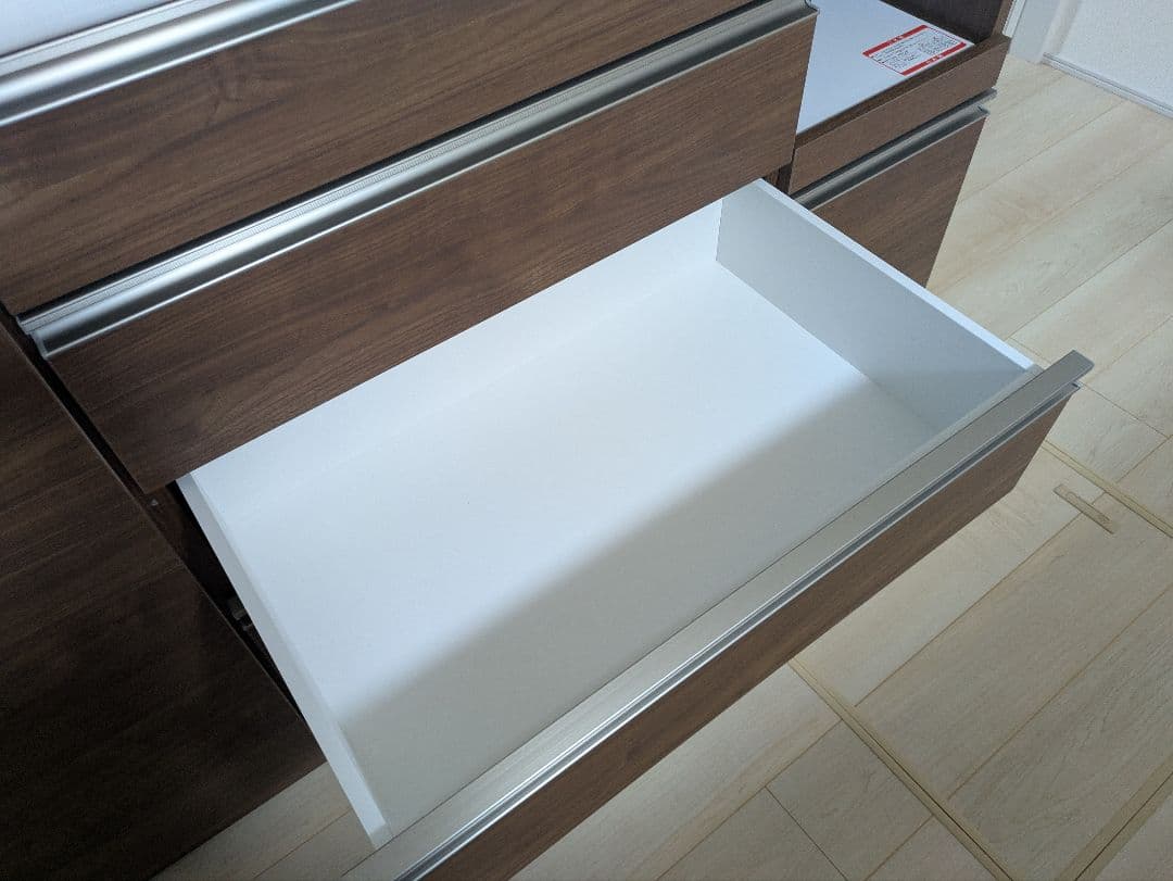 【未使用 新品】大川家具 ダークブラウン キッチンカウンター