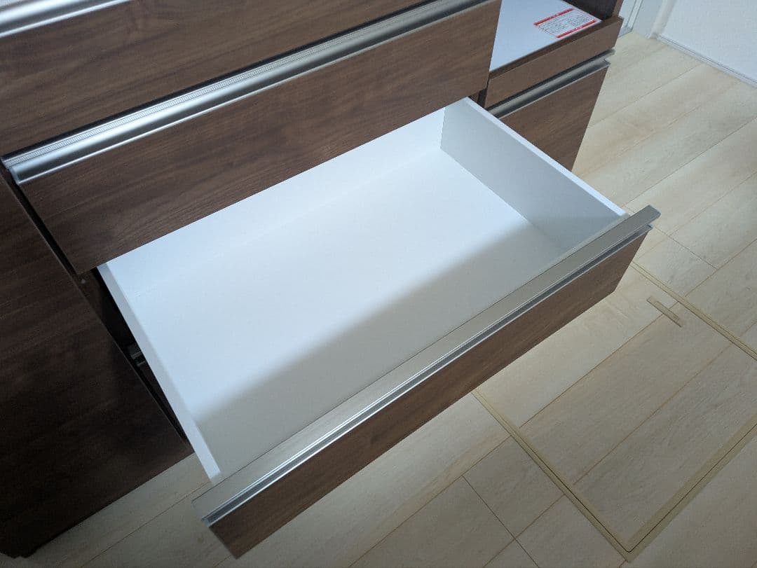 【未使用 新品】大川家具 ダークブラウン キッチンカウンター