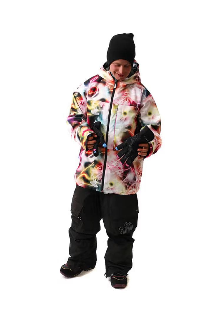 Burton × Chuck Anderson スノーボードジャケット　ネオン