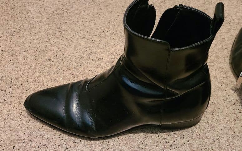 SAINT LAURENT エディ期 Wyatt サイドジップブーツ 黒 42