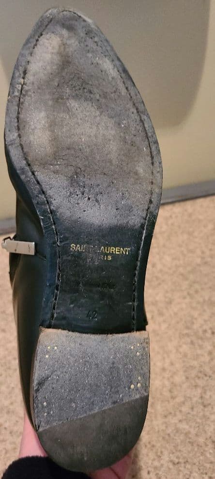 SAINT LAURENT エディ期 Wyatt サイドジップブーツ 黒 42