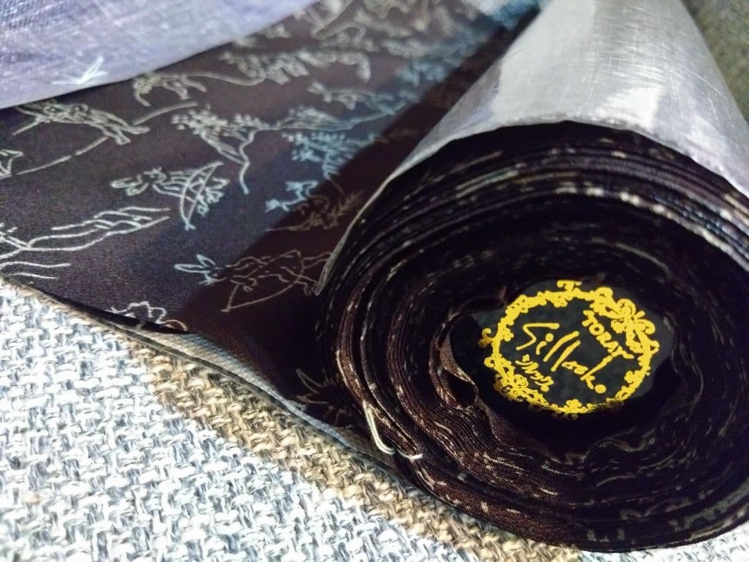 鳥獣戯画・東レシルック長襦袢反物