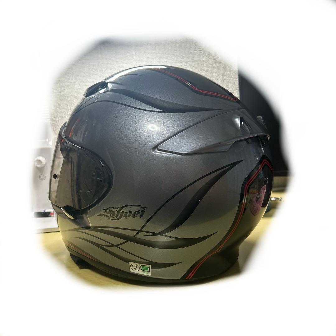 美品　SHOEI フルフェイスヘルメット グレー/ブラック　M 転倒歴なし