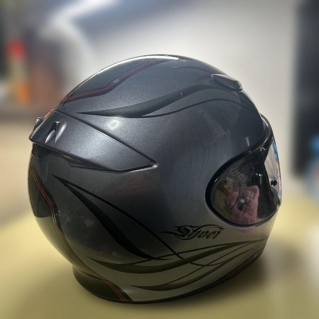 美品　SHOEI フルフェイスヘルメット グレー/ブラック　M 転倒歴なし