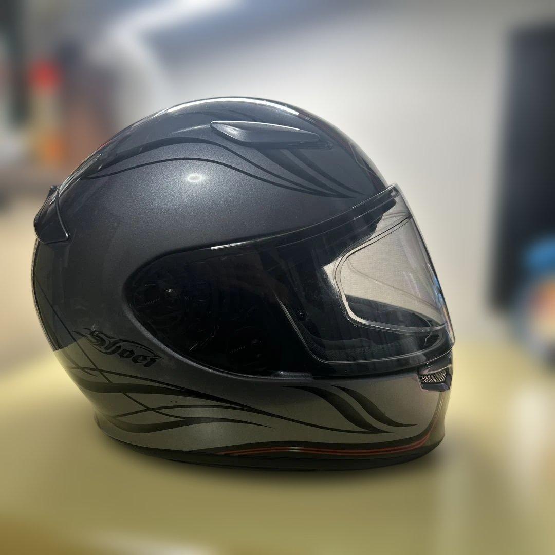 美品　SHOEI フルフェイスヘルメット グレー/ブラック　M 転倒歴なし