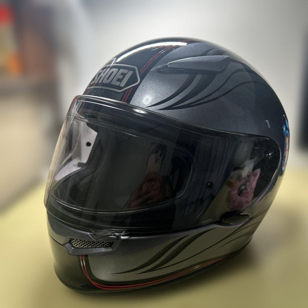 美品　SHOEI フルフェイスヘルメット グレー/ブラック　M 転倒歴なし