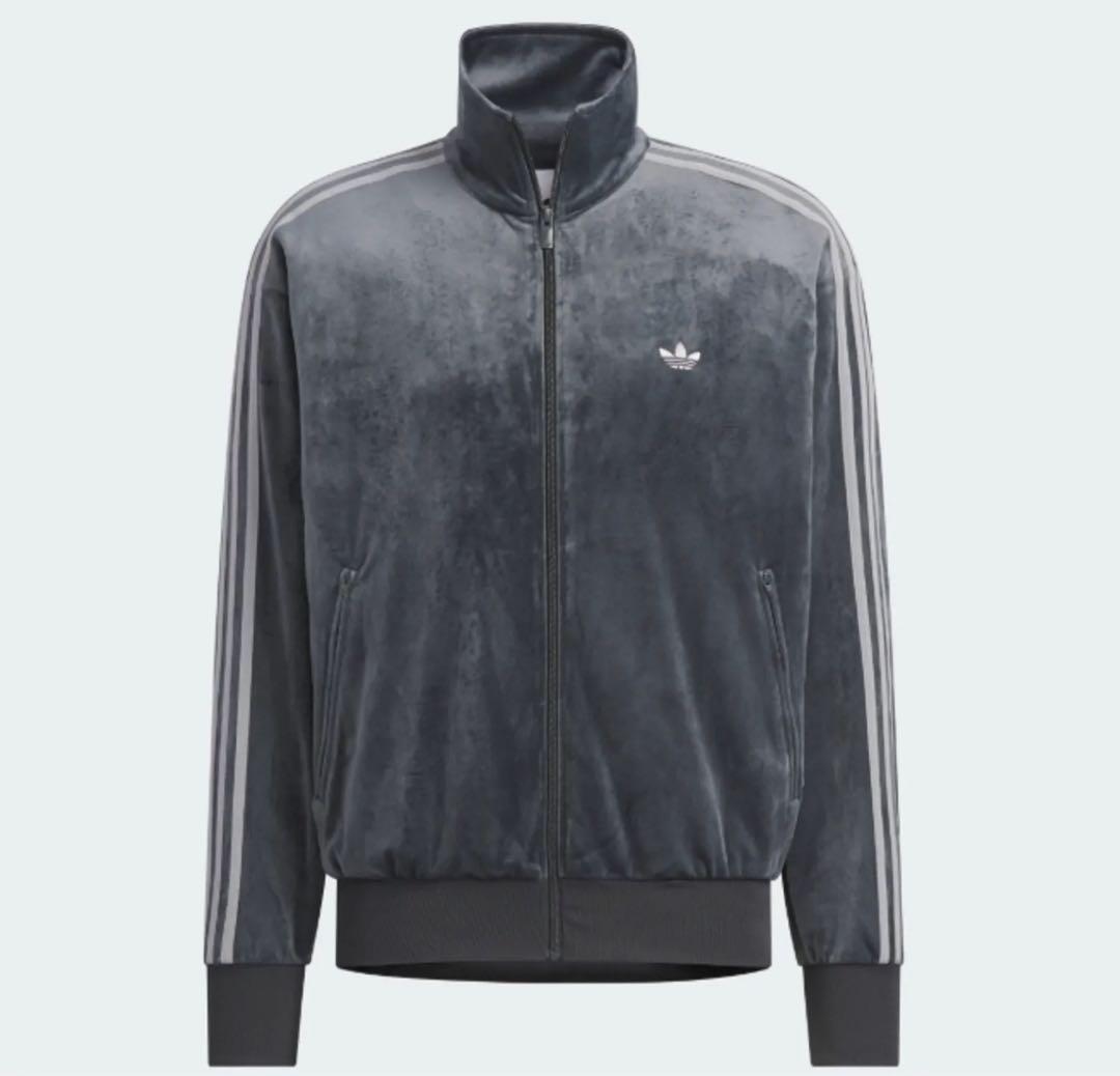 特別セール ✨人気 adidas トラックトップ ベロア グレー XL