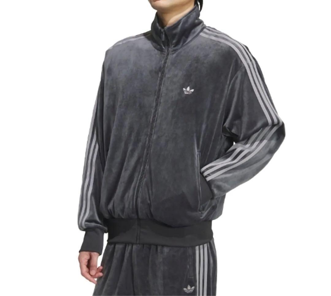特別セール ✨人気 adidas トラックトップ ベロア グレー XL