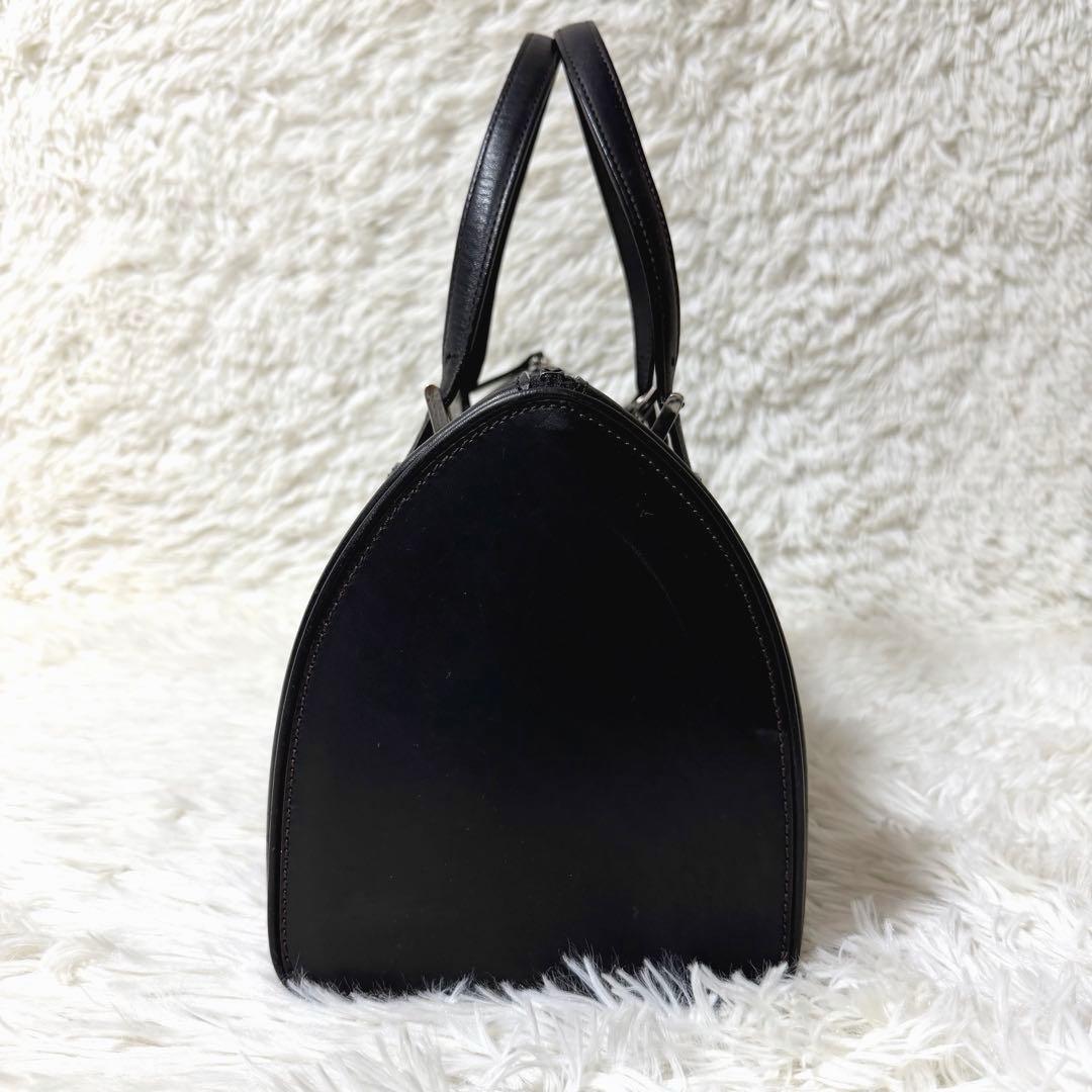 希少✨Burberry ミニボストン オールレザー ノバチェック ブラック