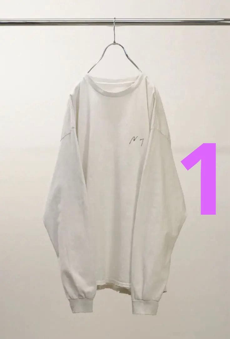 トップス ANCELLM 25AW EMBROIDERY DYED LS T-SHIRT