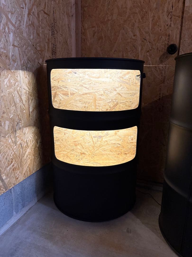 ドラム缶LEDライト内臓No.5