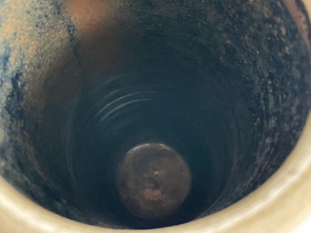 陶芸家　人間国宝　濱田庄司　浜田庄司　花生　花入　花瓶　トウキビ文　筒花入　共箱