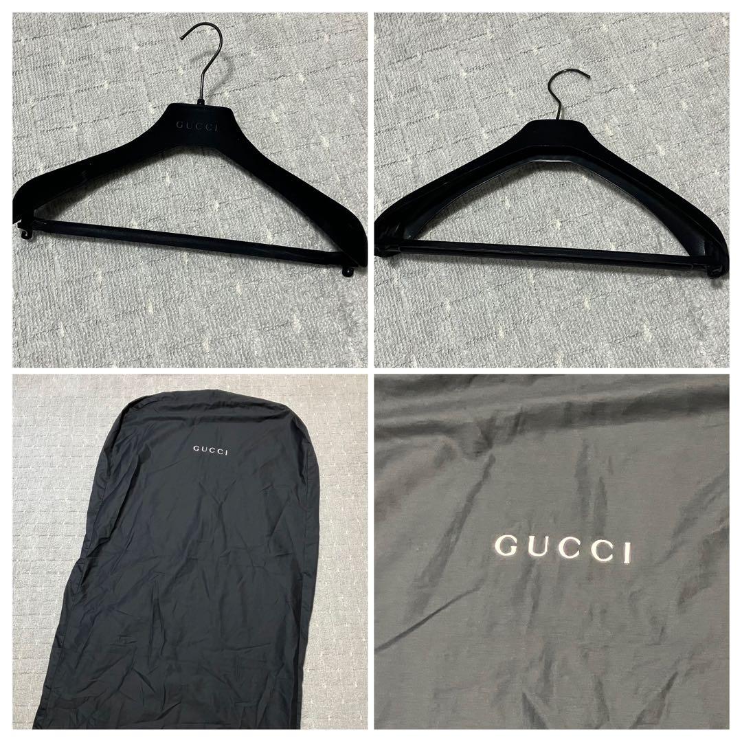 未使用タグ付！グッチ［17AW］チェスターコート　サイズ40　ブラック　ハンガー