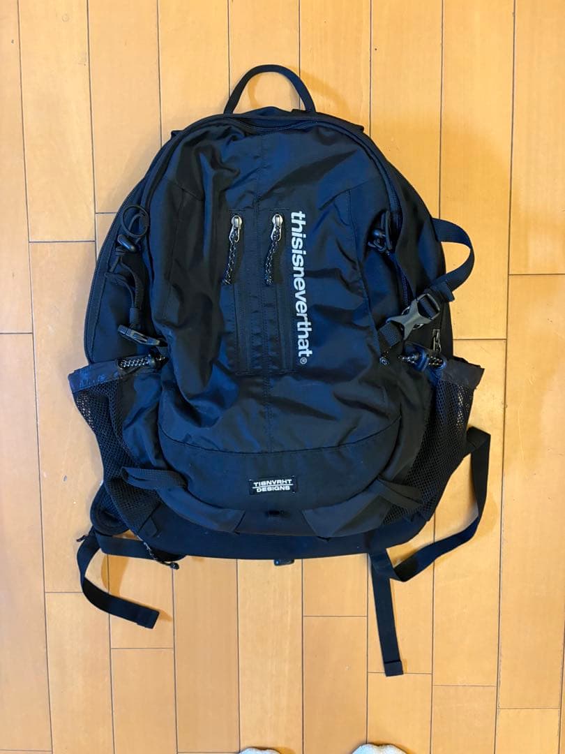 thisisneverthat ブラック バックパック　通学用リュックネバザ