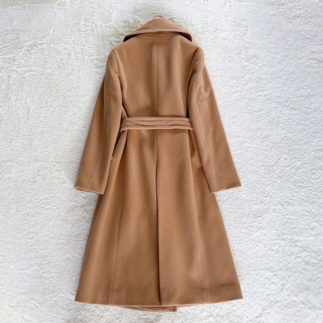 極美品✨【マイケルコース】アンゴラ100%ベルト付マキシ丈ロングコート キャメル