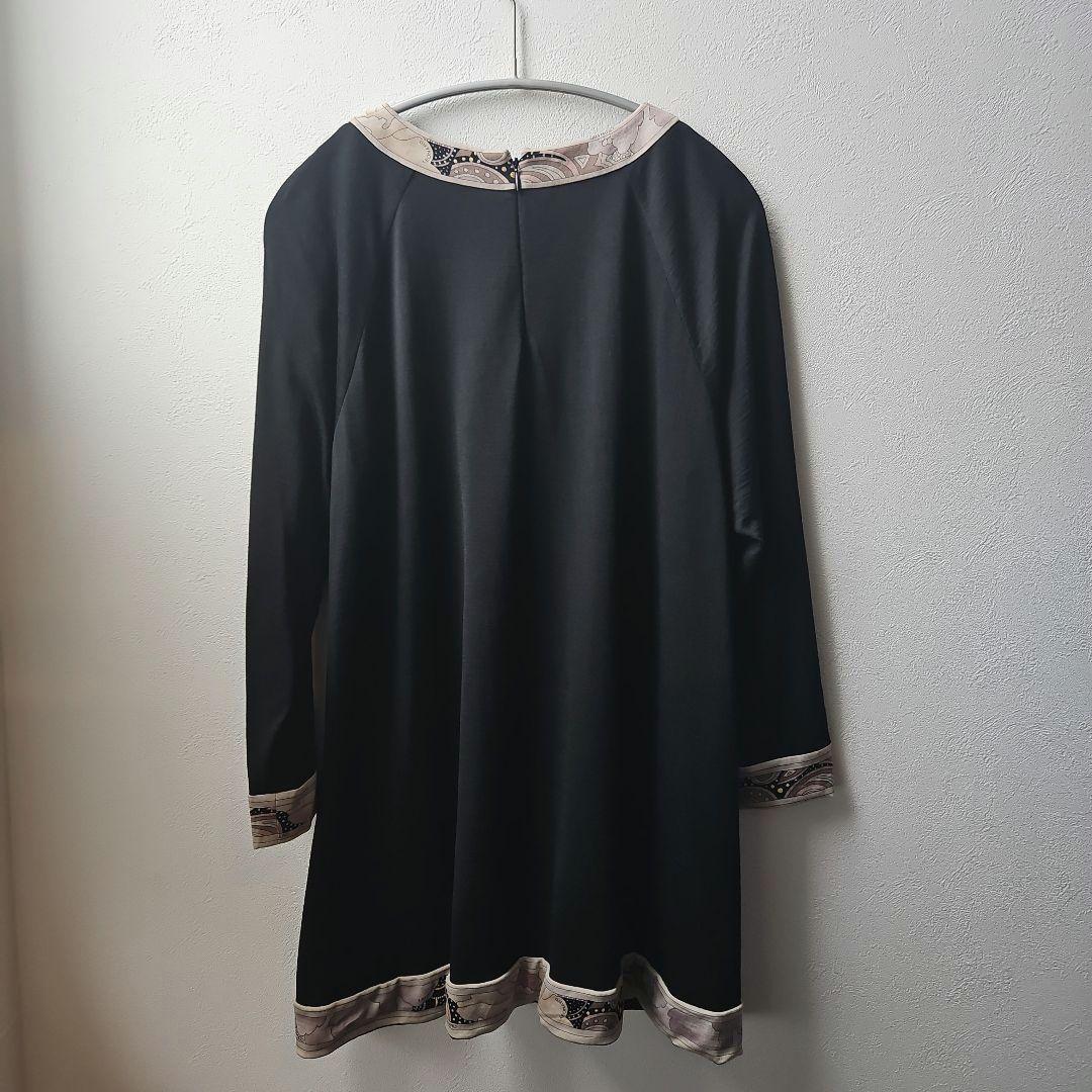 LEONARD 毛100黒長袖チュニック