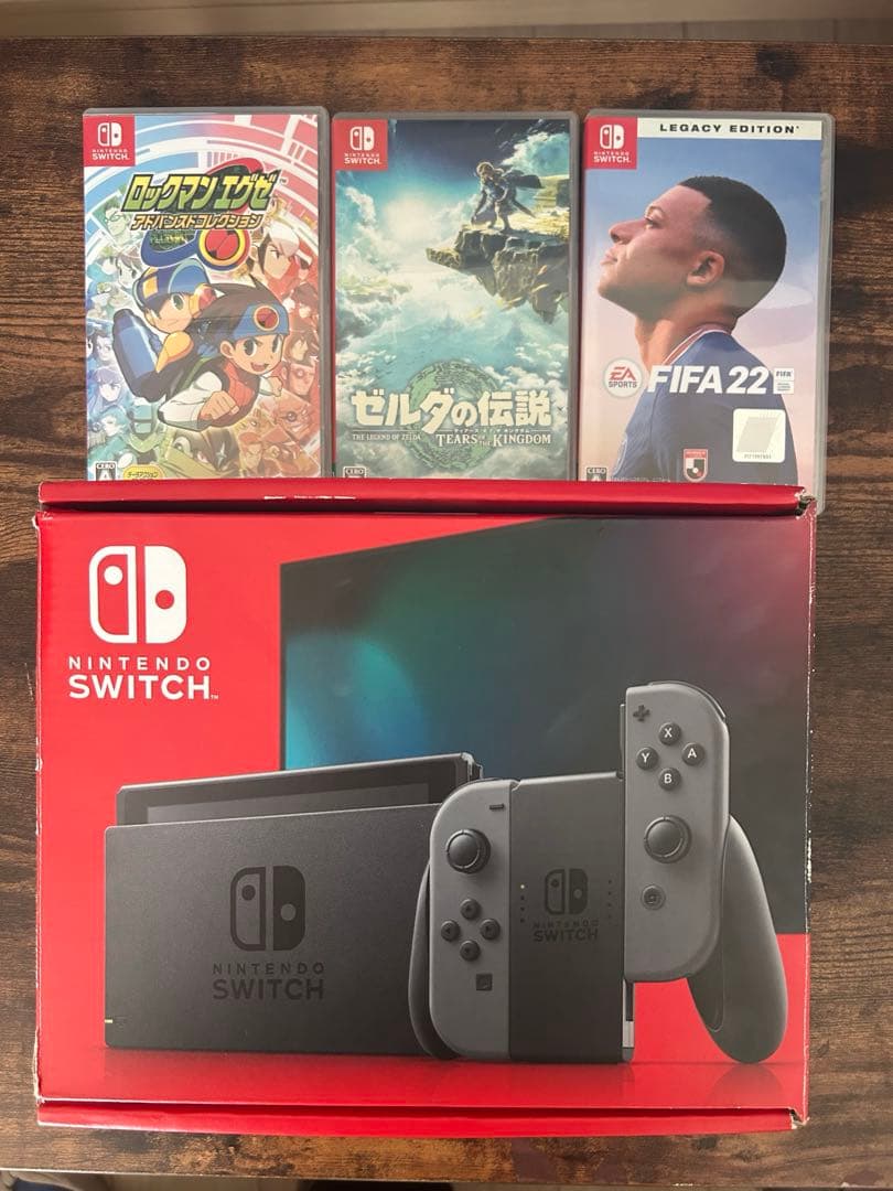【まだら】Nintendo Switch 本体 + ゲーム3本セット