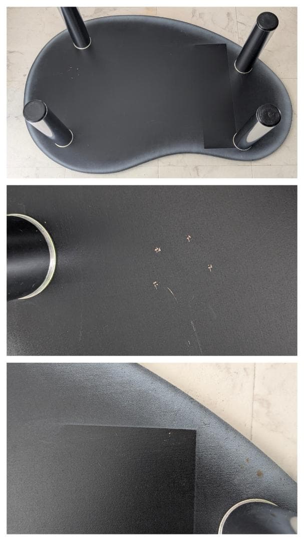 ビンテージ　ビーンズ型 リビングテーブル　クローム脚　90年代　Y2K ポップ