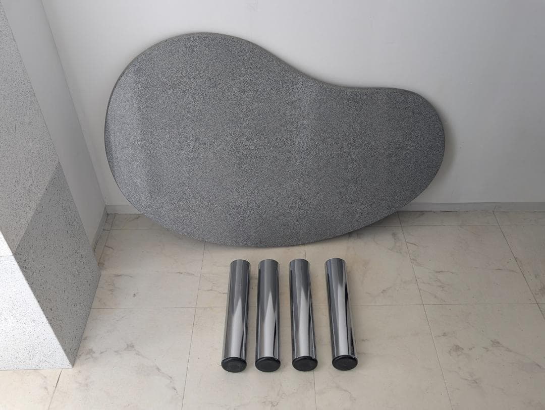 ビンテージ　ビーンズ型 リビングテーブル　クローム脚　90年代　Y2K ポップ