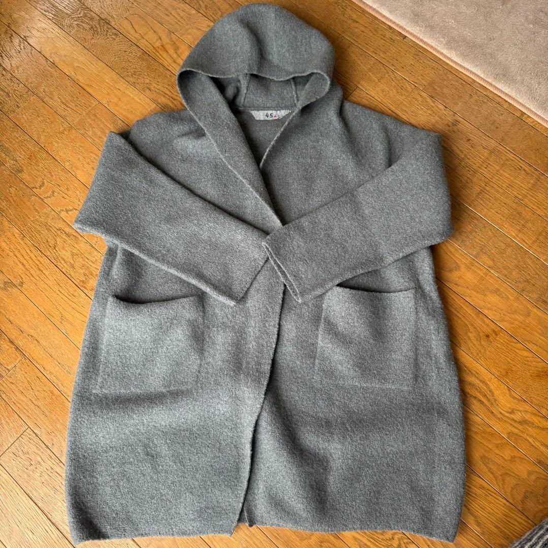 45r 45rpm ウール　フードコート　アウター　サイズ3
