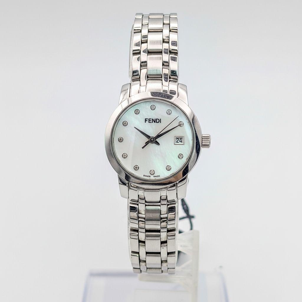 【極美品】FENDIフェンディ 2100L 11Pダイヤ シェル文字盤 腕時計