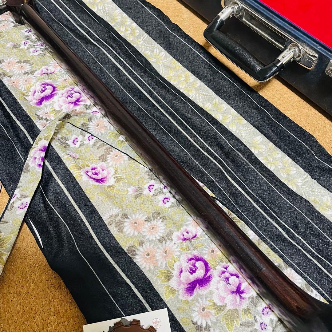 地唄 民謡 三味線 中棹 東さわり 紅木? 紫檀? ハードケース鍵付　付属品色々