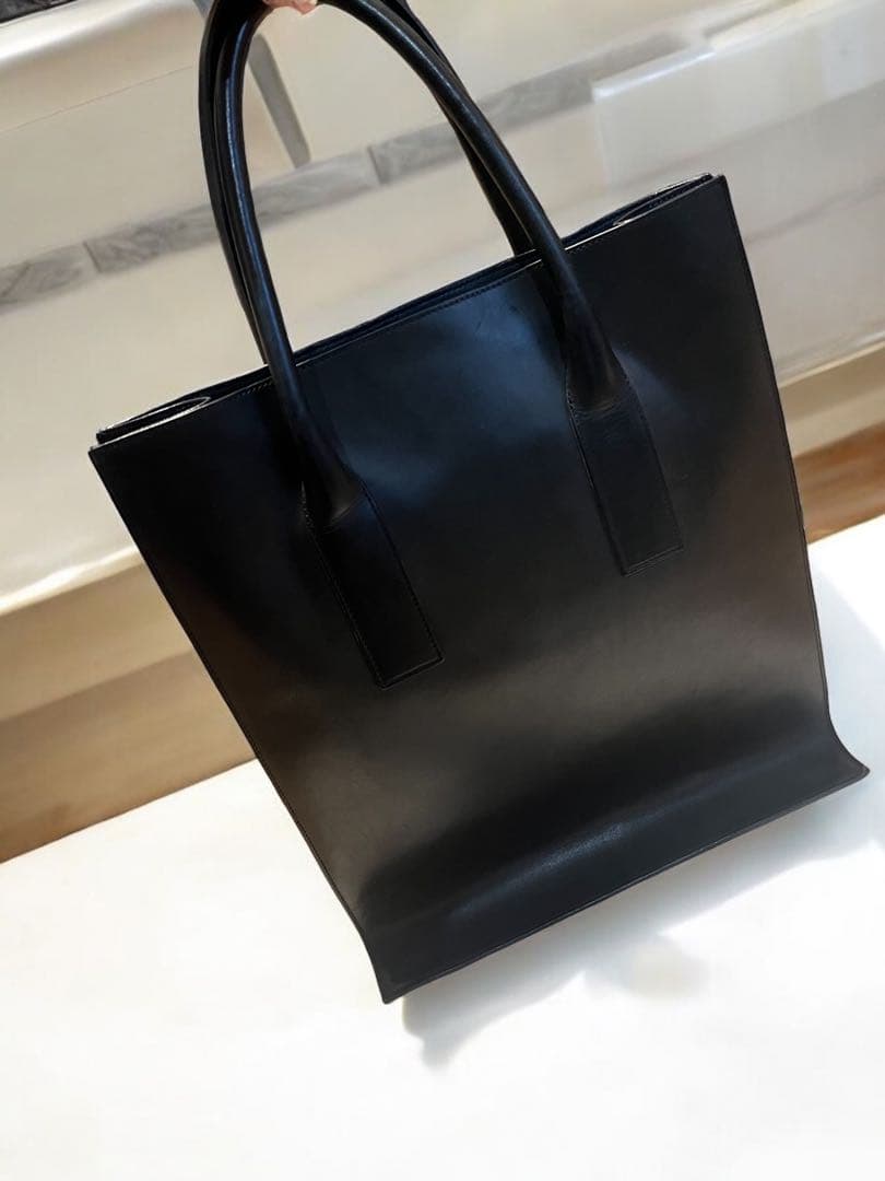 レアCELINE セリーヌ スクエア型 レザー トートバッグ