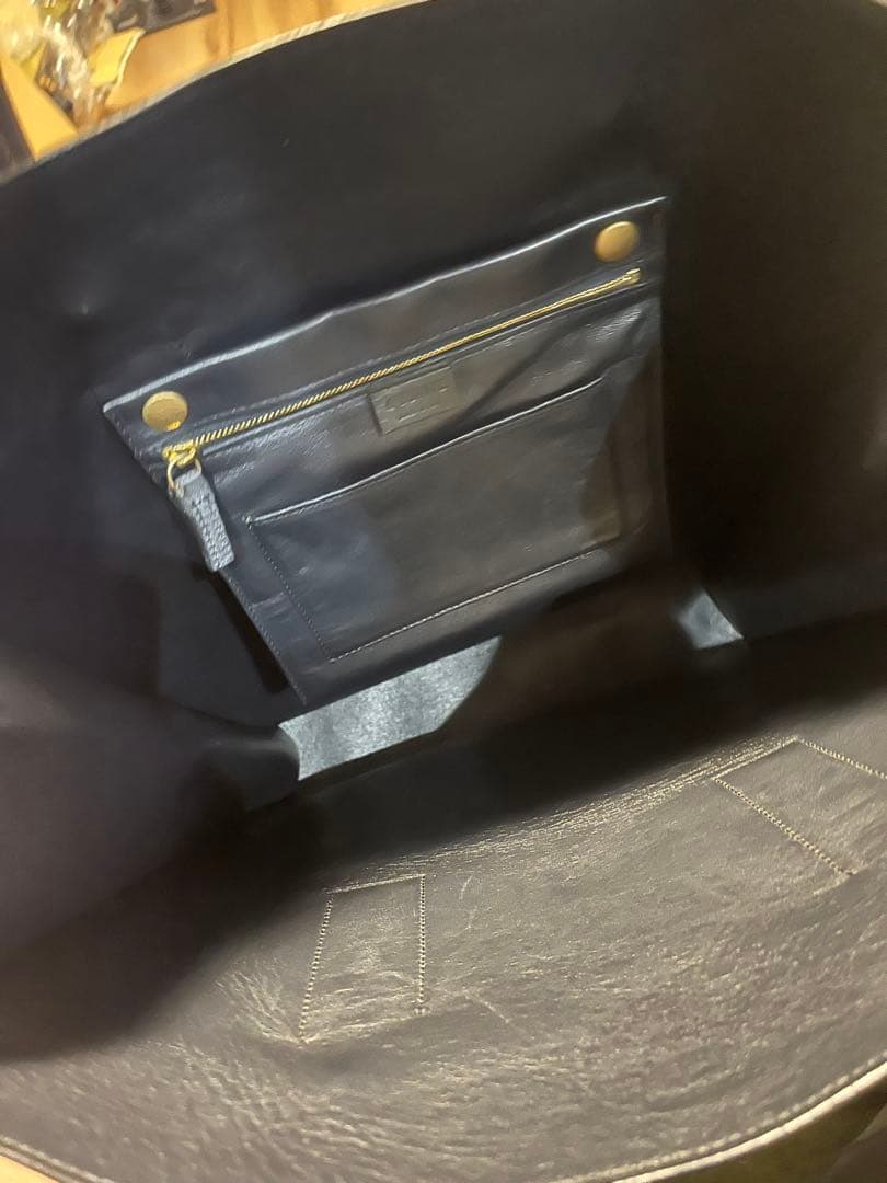 レアCELINE セリーヌ スクエア型 レザー トートバッグ