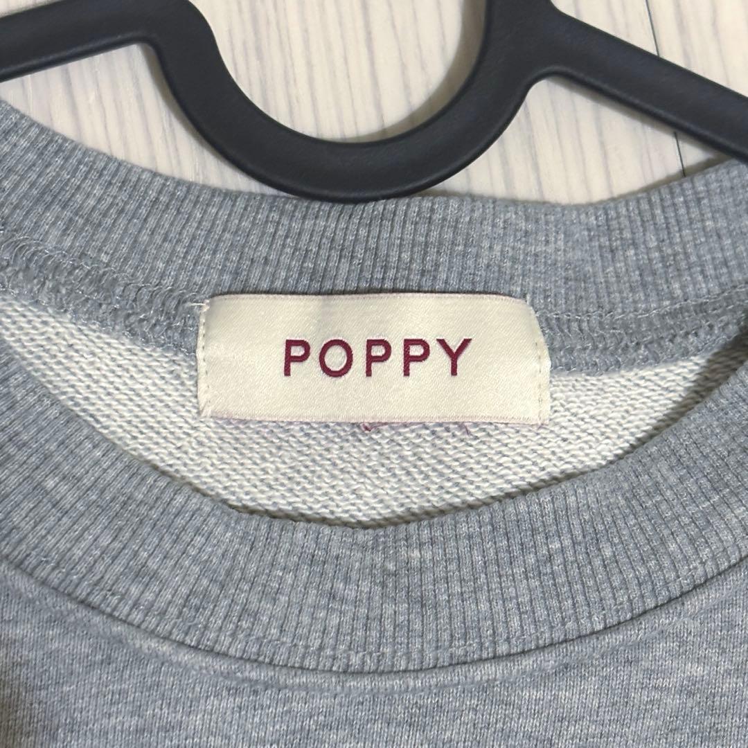 poppy あさぎーにょ ロゴスウェット