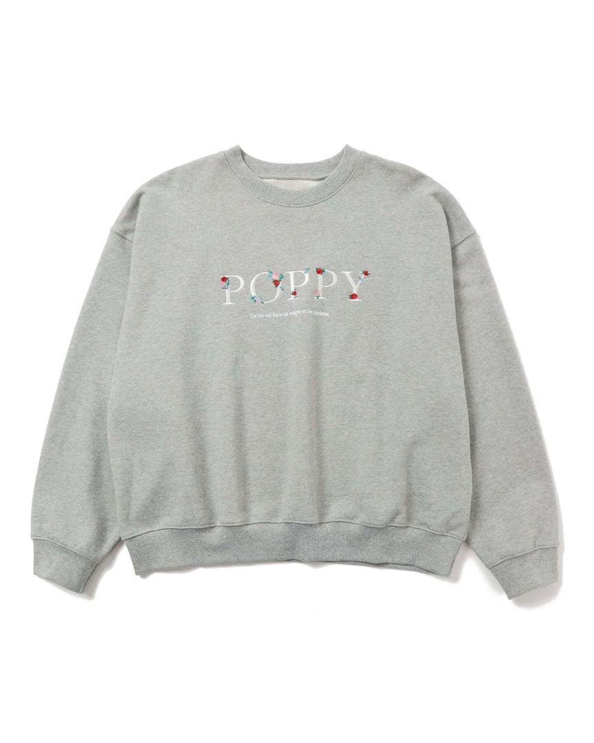 poppy あさぎーにょ ロゴスウェット