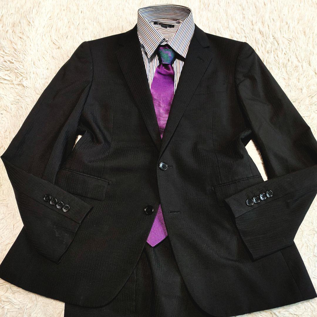 BEAMS ビームス セットアップ スーツ ウール ブラック 黒 M相当