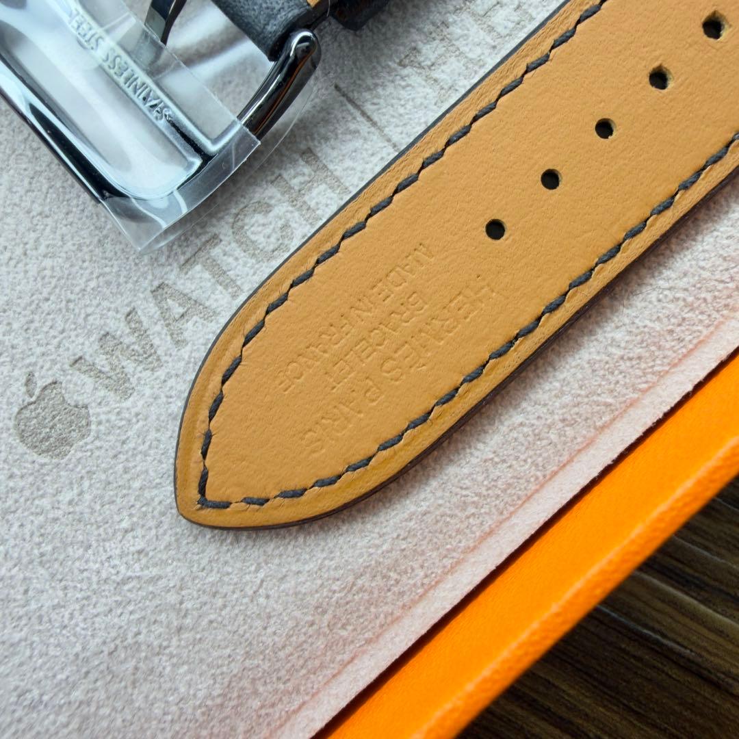 3096 ほぼ未使用　Apple Watch エルメス　ブラック　レザー　バンド