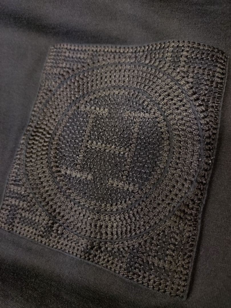 HERMES　エルメス　胸ポケット刺繍　黒Tシャツ　サイズ34